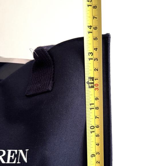 Vintage RALPH LAUREN Blue Canvas Double Handles Travel Bag Beach Tote Bag - Picture 5 of 10